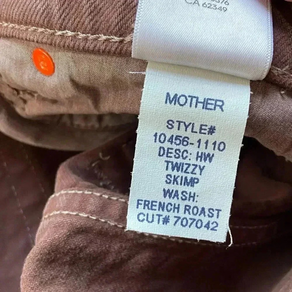 NWT Mother Snacks High Waist Twizzy Skimp French Roast size 25 - Picture 8 of 12